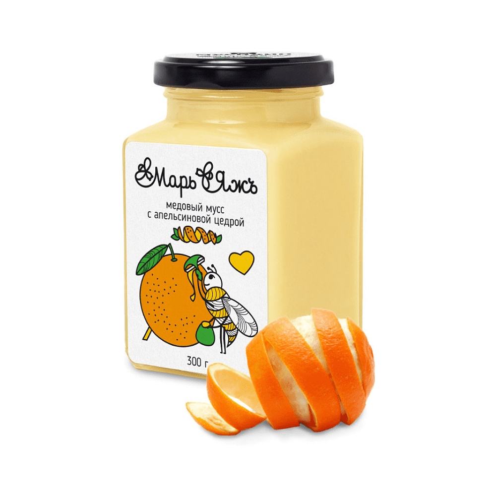 Медовый мусс "МарьЯжъ" с апельсиновой цедрой , 300 гр
