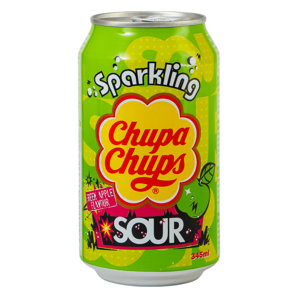 Напиток "Chupa Chups Sparkling", вкус кислое яблоко, 345 мл