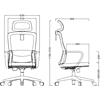 Кресло компьютерное SitZone U-060A, сетка, ткань, черный, 2 шт/упак - 5