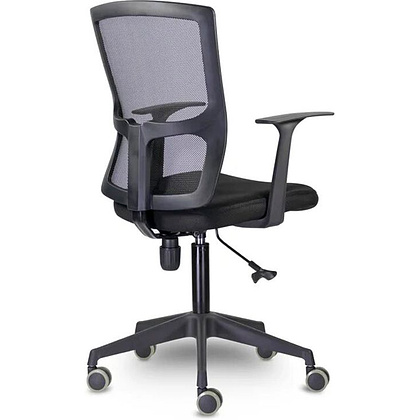 Кресло для персонала UTFC Стэнфорд СН-501 пластик, ткань/сетка, черный   - 3