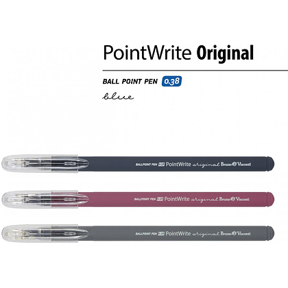 Ручка шариковая "PointWrite Original", 0.38 мм, ассорти, стерж. синий - 2