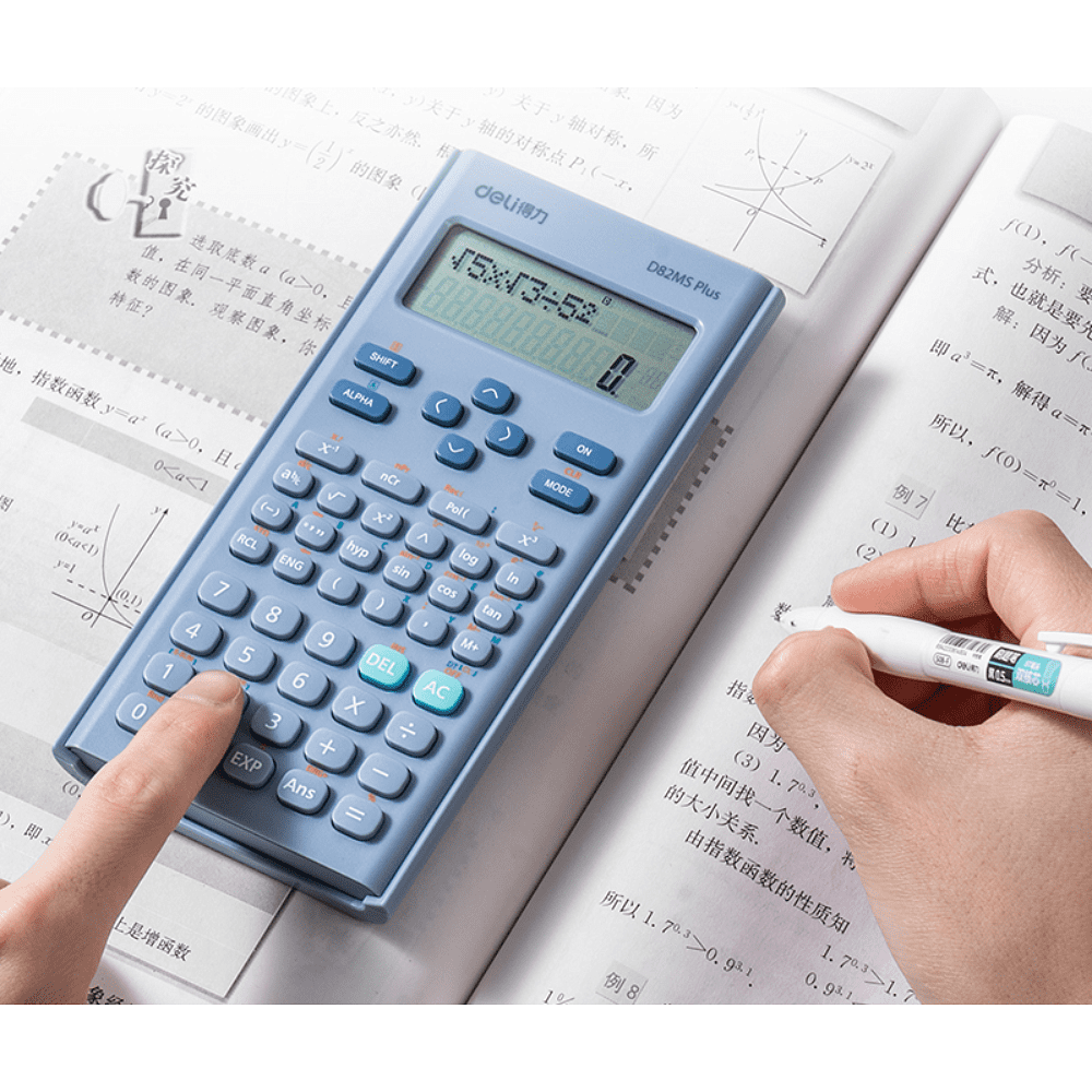 Калькулятор научный Deli Core "D82MS Plus", 240F-10+2 разряда, светло-синий  - 5