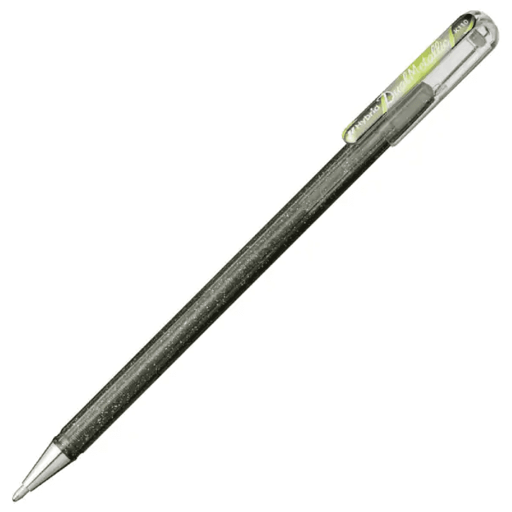 Ручка гелевая "Dual Metallic", 1.0 мм, золотой+металлик, красный+золотой