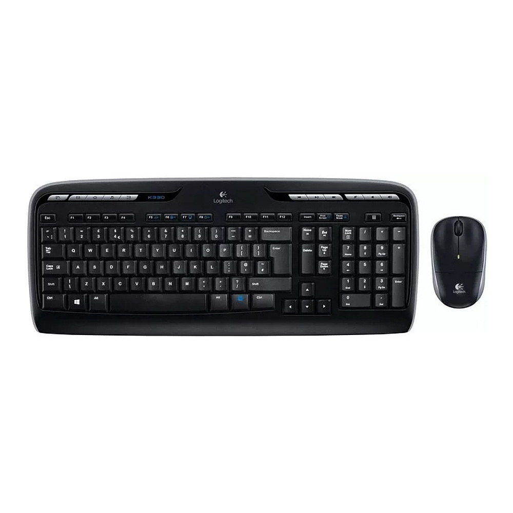 Комплект клавиатура и мышь Logitech "MK330", набор, черный