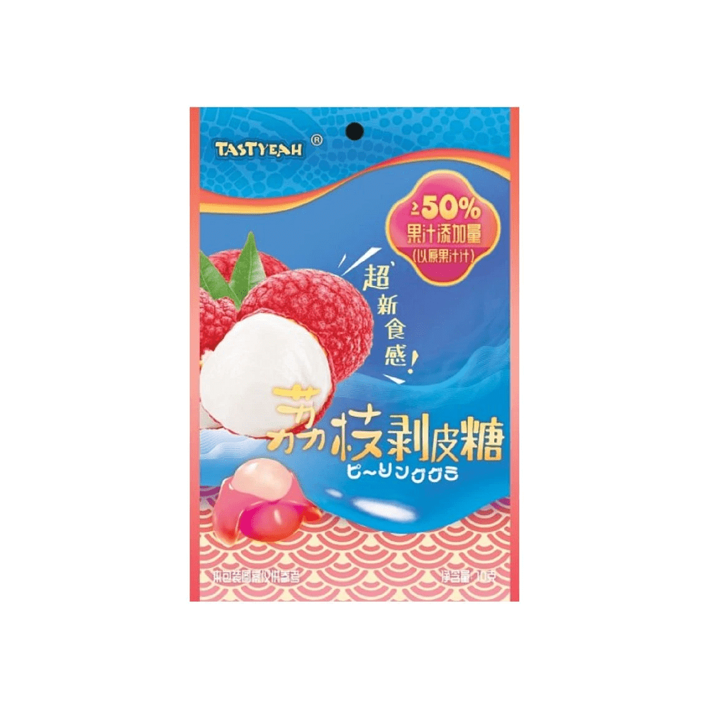 Конфета желейная "TASTYEAH" с фруктовым соком со вкусом личи, 70 г