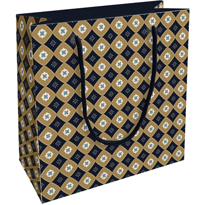 Пакет бумажный подарочный "Gentleman", 20х20х8 см, горчичный