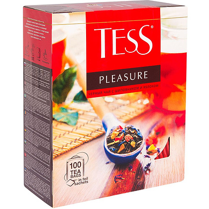 Чай "Tess" Pleasure, 100 пакетиковx1.5 г, черный