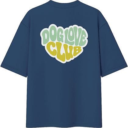 Футболка унисекс "Болонка. Dog love club", XS-S, хлопок, оверсайз, джинсовый - 6