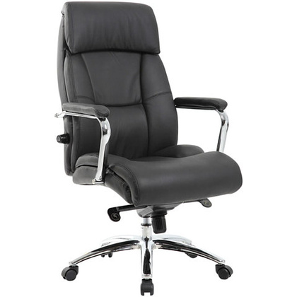 Кресло для руководителя BRABIX "PREMIUM Phaeton EX-502", кожа, металл, черный