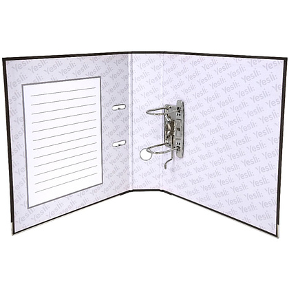 Папка-регистратор "Yesli:", А4, 75 мм, ПВХ Эко, черный - 5