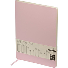 Скетчбук "Sketch&Art", 17.9x25 см, 100 г/м2, 80 листов, розовый