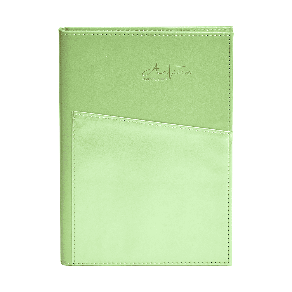 Блокнот "3223-10", А5, 80 листов, линейка, зеленый, -50%