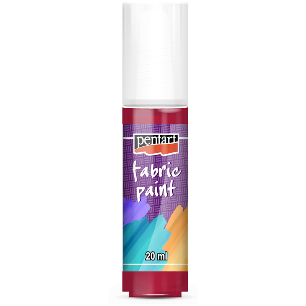 Краски для текстиля "Pentart Fabric paint", 20 мл, кармин