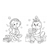 Раскраска "Кот Басик. Пушистые друзья" - 2