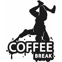 Кружка "Cofee break", керамика, 330 мл, белый, черный