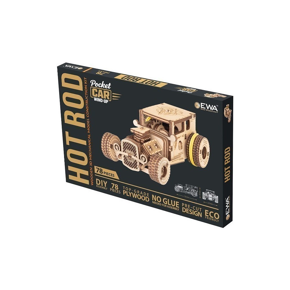 Конструктор 3D "Хот Род", механический, деревянный - 2