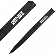 Ручка шариковая "Krasiv kak bog", черный, стерж. синий