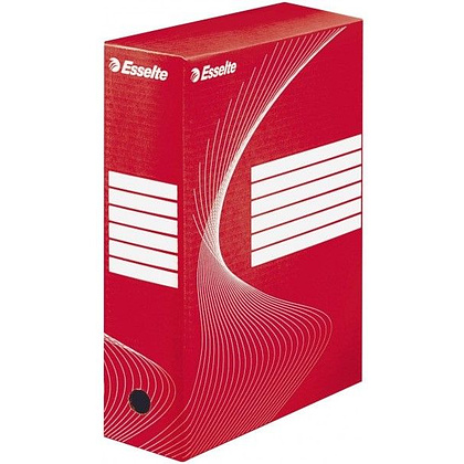 Коробка архивная "Esselte", 80x245x345 мм, красный