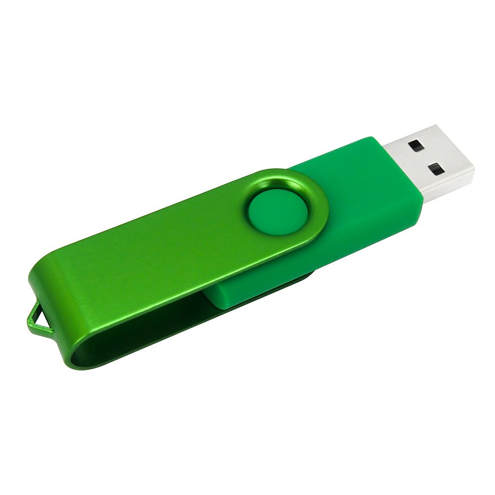 USB Flash накопитель 2.0 16 Gb VDF-008 СС, пластик, металл, зеленый