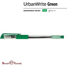 Ручка шариковая "UrbanWrite", 0,7 мм, пластик, стерж. зеленый
