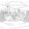 Раскраска "Colouring Book. Harry Potter: Winter at Hogwarts: A Magical Coloring Set", (английский язык) - 5