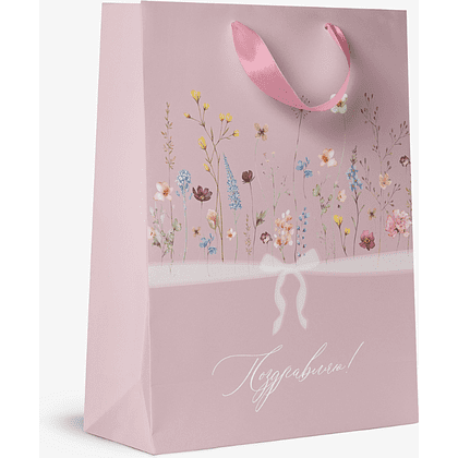 Пакет бумажный подарочный "Italy Garden XL", 31х41х10 см , ассорти