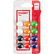 Кнопки магнитные "Magnet", 15 мм, 12 шт, ассорти