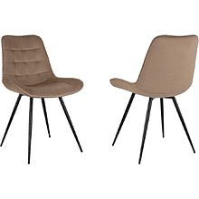 Стул Бюрократ "CH-K2_2", ткань, светло-коричневый, металл, комплект 2 штуки