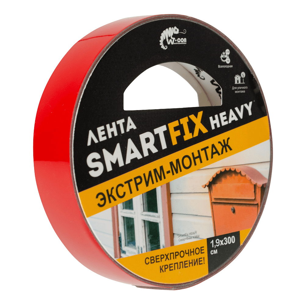 Лента монтажная двусторонняя 19 мм x 3 м SmartFix Heavy SFV1930G всепогодная, серый