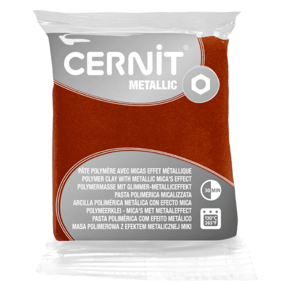 Полимерная глина "Cernit Metallic" 56 г, 58 бронза