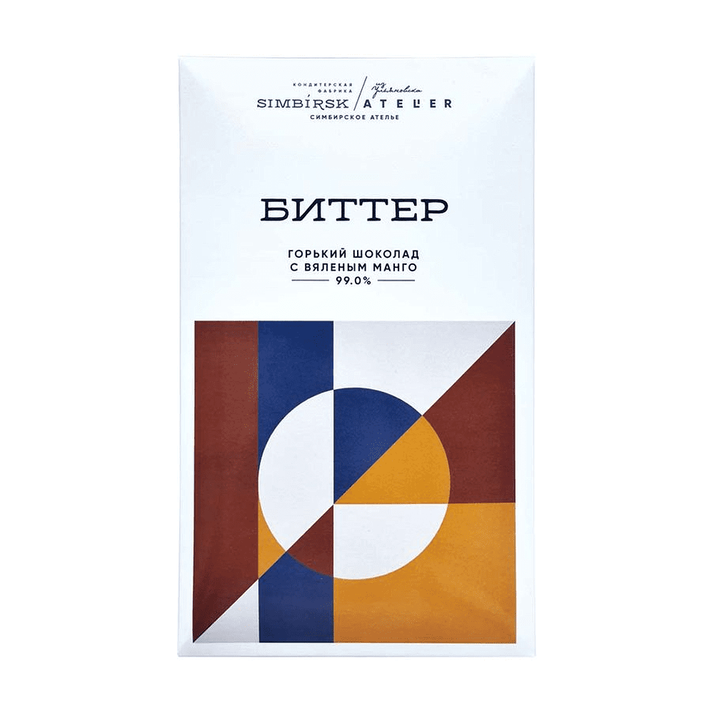 Шоколад горький "Биттер", 60 гр, с вяленым манго 99%
