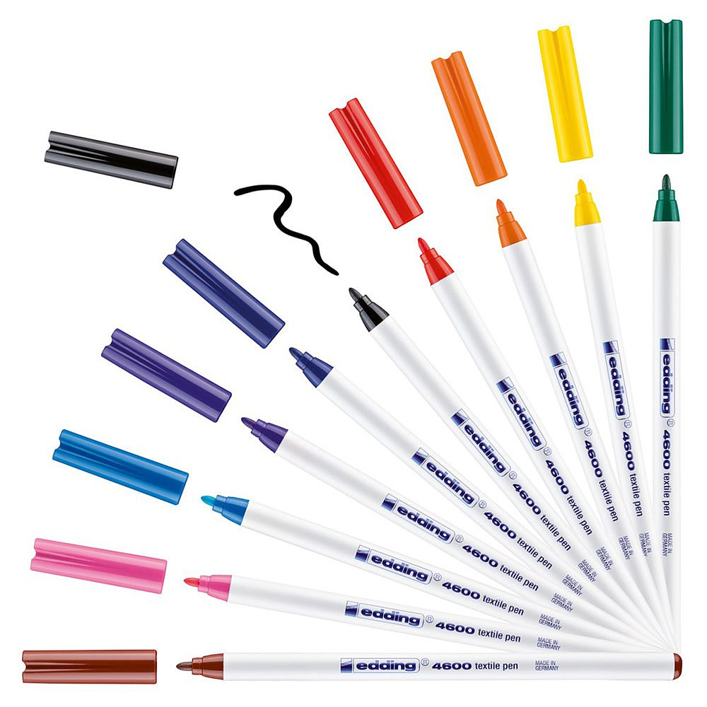 Набор маркеров для текстиля Edding "E-4600 Basic", 10 шт., ассорти - 2