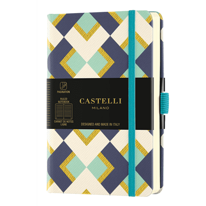 Блокнот Castelli Milano "Chess", A6, 96 листов, линейка, разноцветный