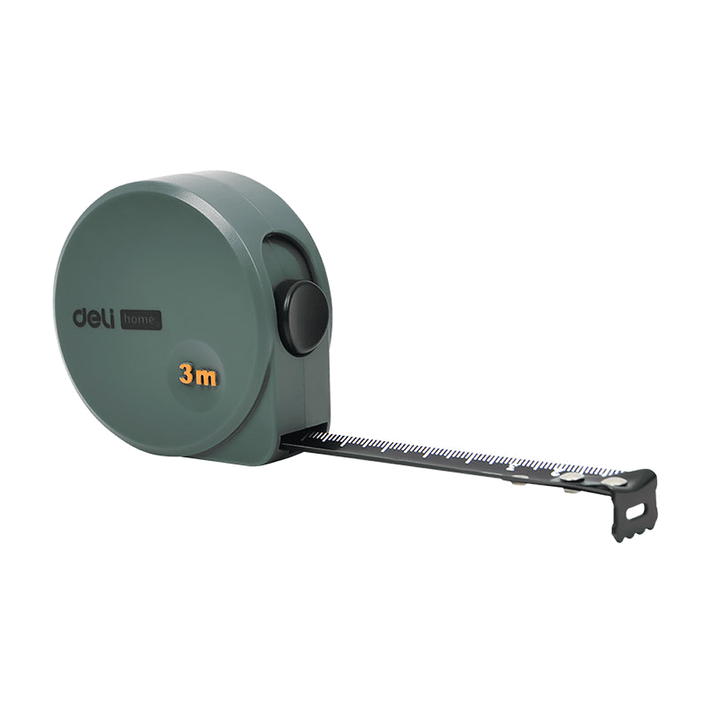 Рулетка Deli HS EHT8316L, 3 м х 16 мм, Soft Touch, зеленый