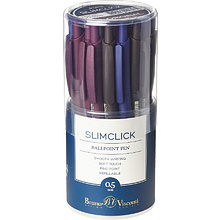 Ручка шариковая автоматическая "SlimClick. Original", 0,5 мм, пластик, ассорти, стержень синий