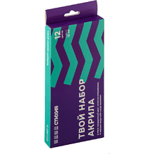 Краски акриловые "Стихия", 12 цветов, 12 мл