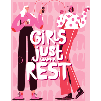 Скетчбук "Girls just wanna rest", 80 листов, нелинованный, розовый - 2