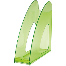 Лоток для бумаги вертикальный "Twin",  прозрачный зеленый
