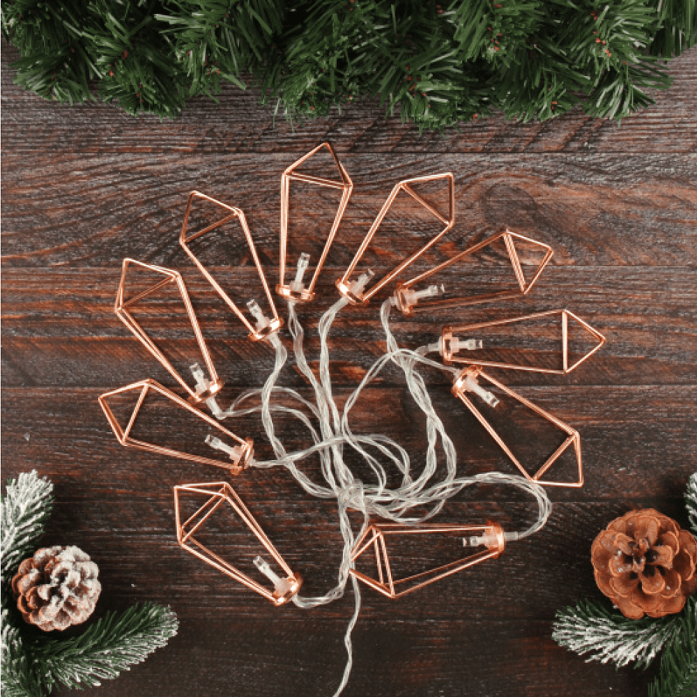 Гирлянда электрическая LED "Нить" с насадками "Кристалл", 2,5 м, тепло-белый - 3