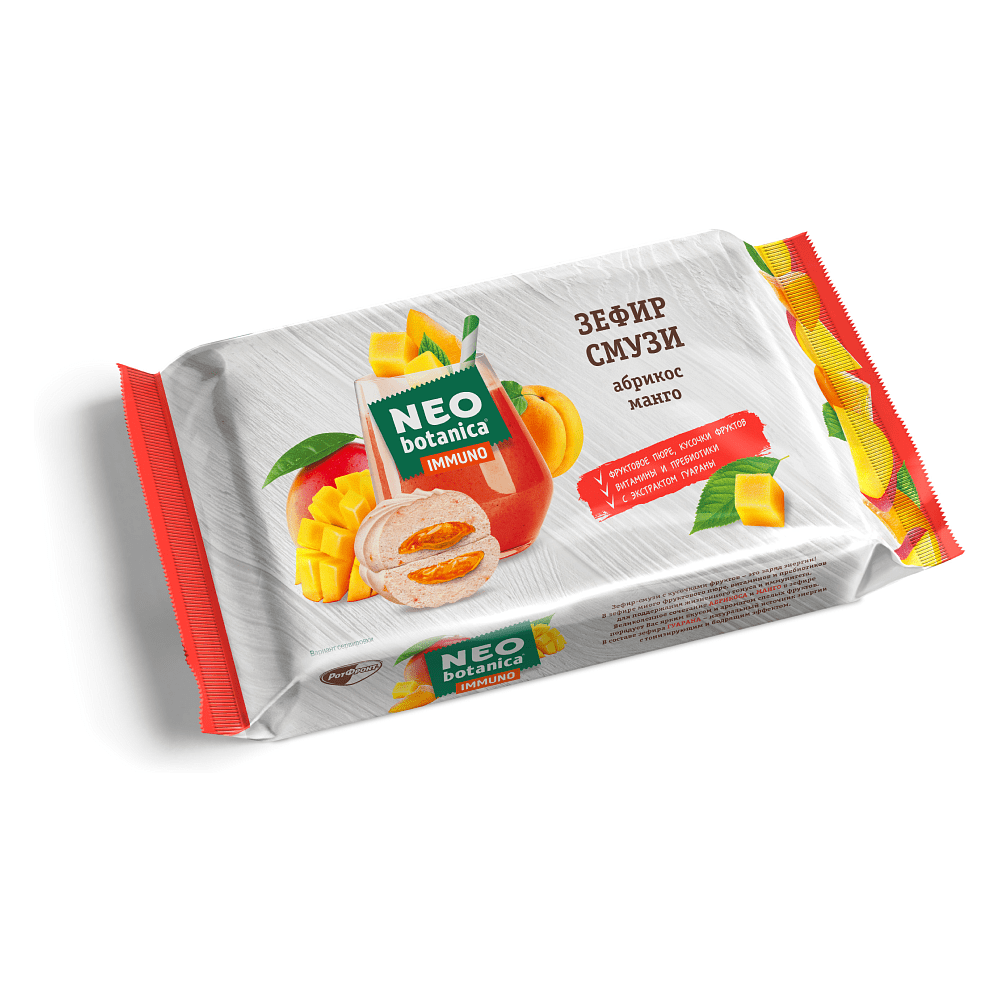 Зефир с желейной начинкой СМУЗИ "Neo-botanica IMMUNO", со вкусом абрикос-манго, 280 г