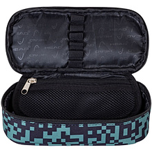 Пенал Astra "Green bricks", 1 отделение, черный, зеленый