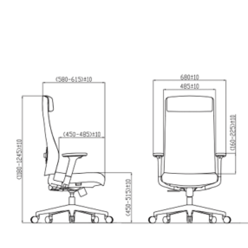 Кресло для руководителя SitZone "CH-366A-WB", ткань, пластик, черный - 6