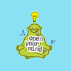 Пластиковая бутылка "Open your mind", синий - 2