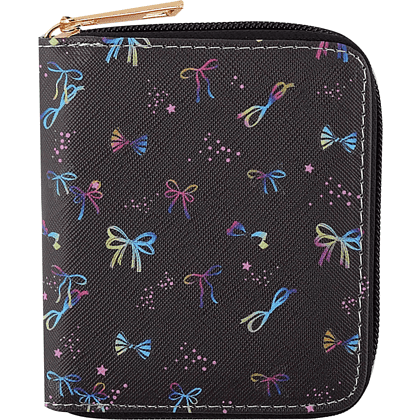 Кошелек "Bow style", 12х10 см, кожзам, черный