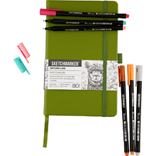 Ручка капиллярная "Sketchmarker Artist fine pen Mid", 6 шт