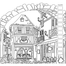 Раскраска антистресс "Love Travel" (улочка Италии)