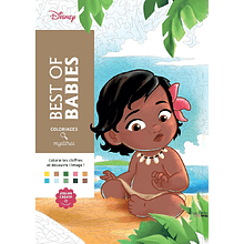 Раскраска по номерам на французском языке "Coloriages mystères Disney - Best of Babies"