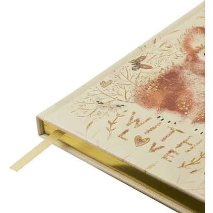 Ежедневник недатированный "Love me. Щеночек", А5, 240 страниц, молочный - 4