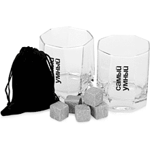 Набор для виски "Самый умный", прозрачный, серый