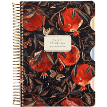 Книга записная "Flora. Гранат", A5, 200 листов, клетка, линейка, точка, черный, красный